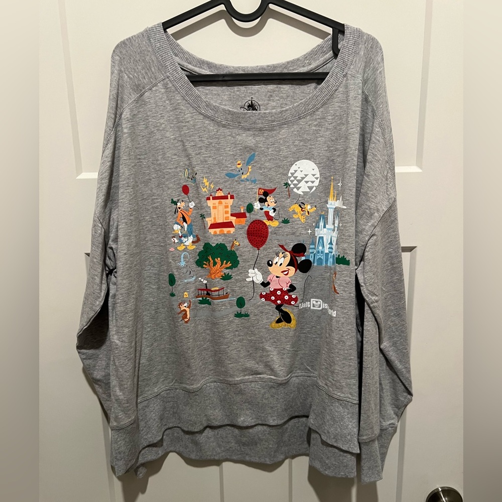 Disney Gray Sweatshirt with Castle Logo
